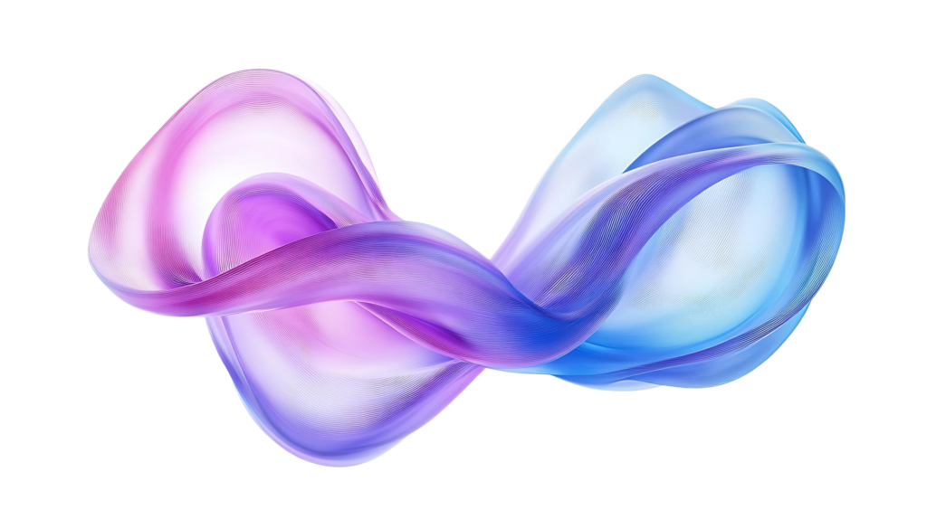 Pink purple blue infinity swirl