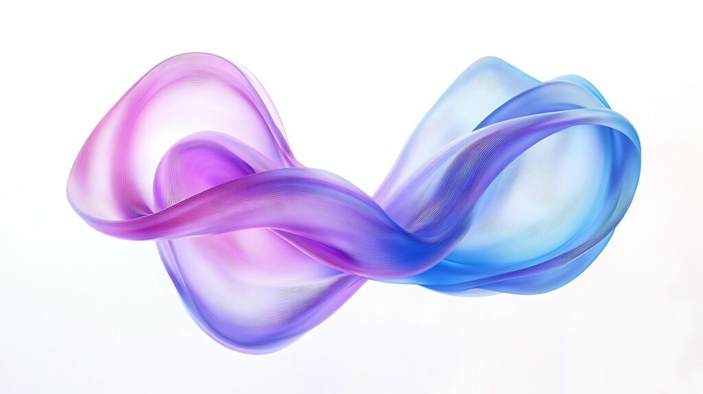 Purple and blue fluid swirl